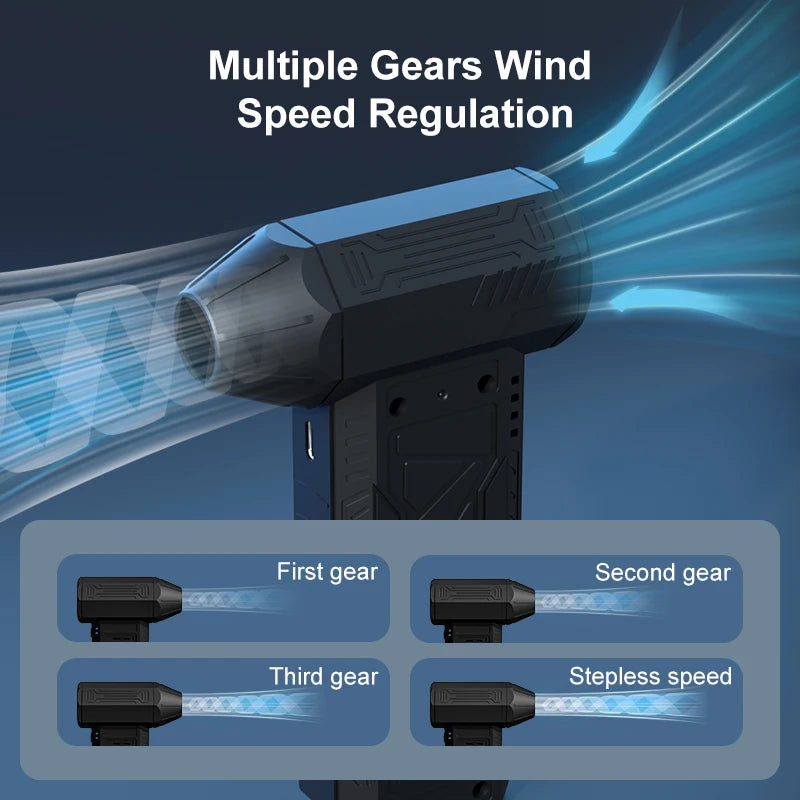 Wholesale 130000 RPM Air Duster Mini Turbo Jet Fan Mini Handheld Portable Powerful Blower for Home and Car Cleaning-3