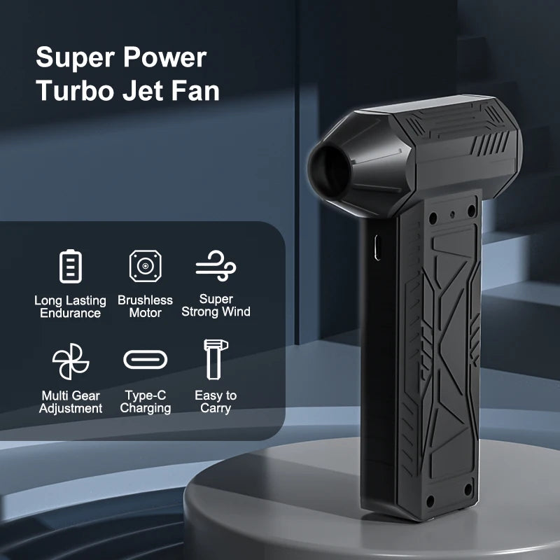 Wholesale 130000 RPM Air Duster Mini Turbo Jet Fan Mini Handheld Portable Powerful Blower for Home and Car Cleaning-4