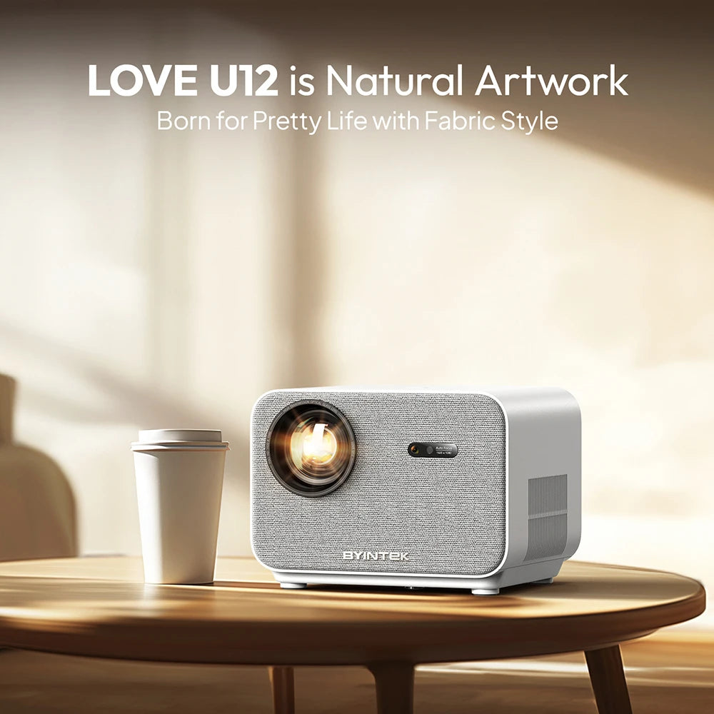 BYINTEK Love U12 - Android Projektor, Full HD 1080p, 800 ANSI Lumen och Auto-Fokus-1