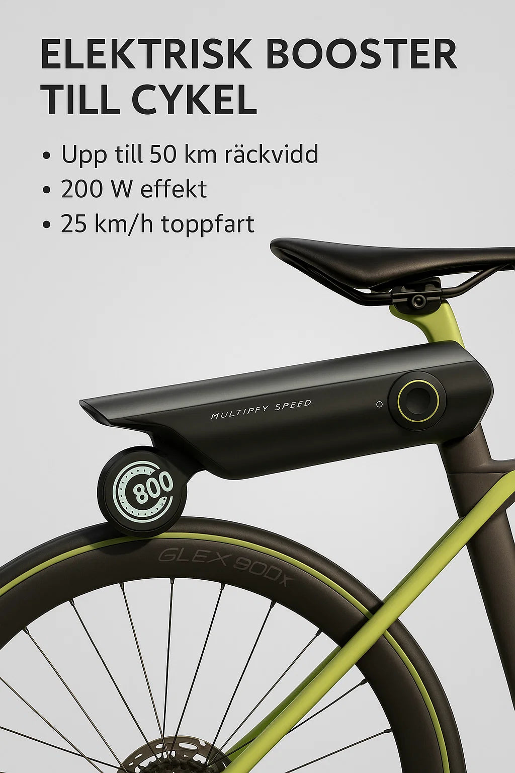 P-Wheel Elektrisk Cykelbooster Kit - Gör din vanliga cykel till en elcykel på sekunder