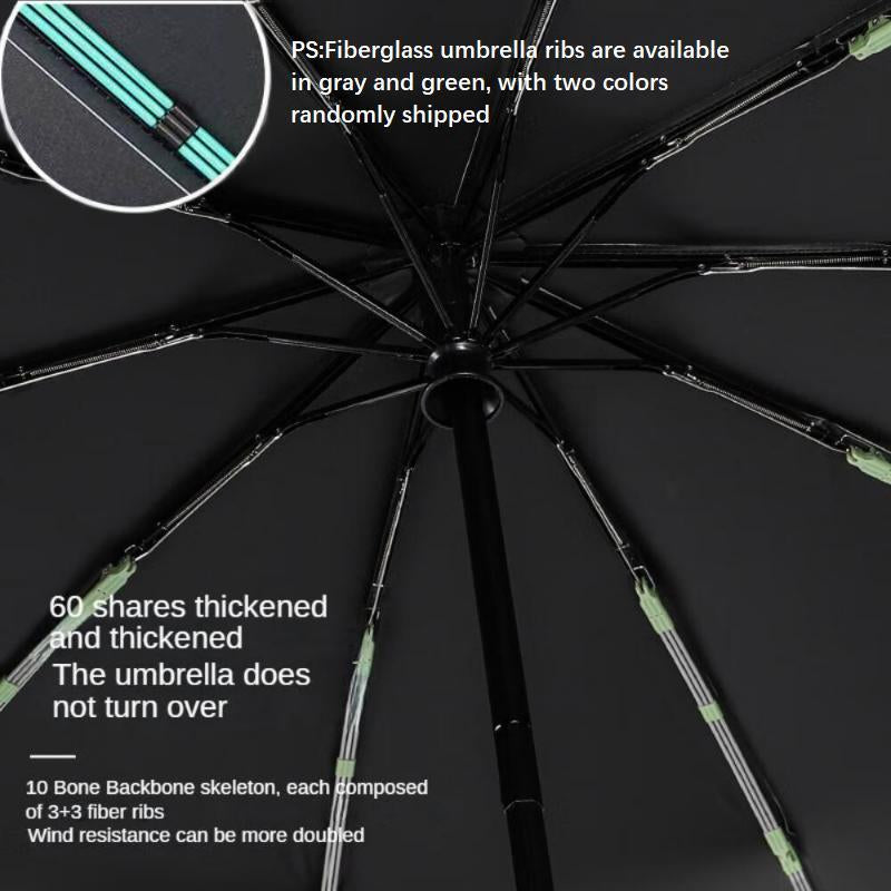 Foldable Rainproof Automatic Umbrella, 1 Count Ring Buckle Windproof Rainproof Reinforced Umbrella, Innovative Sun-Protection Folding Umbrella for Women, Pocket Umbrella, Suitable for Rainy Days Outdoor Travel, Innovative Household Items