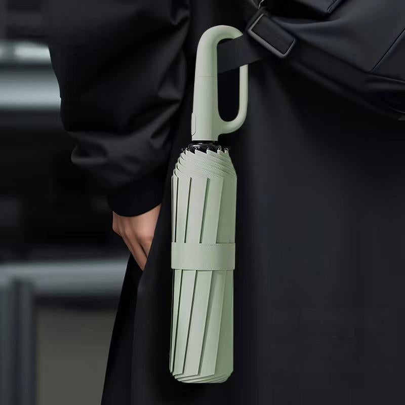 Foldable Rainproof Automatic Umbrella, 1 Count Ring Buckle Windproof Rainproof Reinforced Umbrella, Innovative Sun-Protection Folding Umbrella for Women, Pocket Umbrella, Suitable for Rainy Days Outdoor Travel, Innovative Household Items