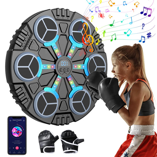 Bluetooth Connection Smart Music Boxing Machine Noise Reduction Wall Mounted Boxing Electronic Target 3 Speed Adjustment