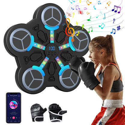 Bluetooth Connection Smart Music Boxing Machine Noise Reduction Wall Mounted Boxing Electronic Target 3 Speed Adjustment