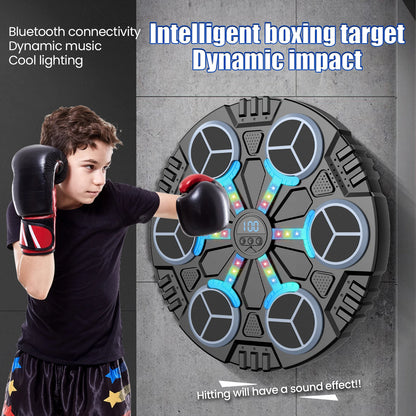 Bluetooth Connection Smart Music Boxing Machine Noise Reduction Wall Mounted Boxing Electronic Target 3 Speed Adjustment