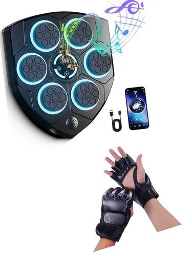 Bluetooth Connection Smart Music Boxing Machine Noise Reduction Wall Mounted Boxing Electronic Target 3 Speed Adjustment