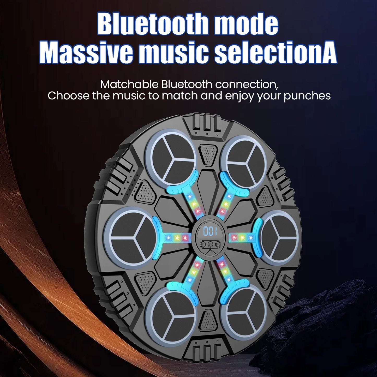 Bluetooth Connection Smart Music Boxing Machine Noise Reduction Wall Mounted Boxing Electronic Target 3 Speed Adjustment