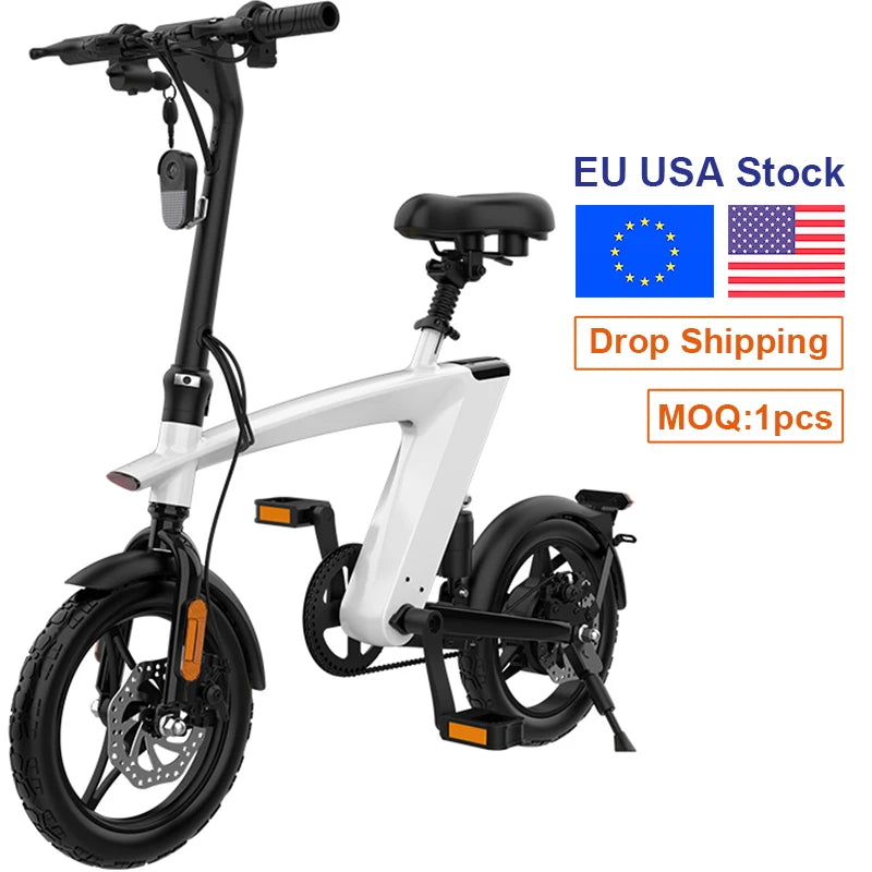 Hx H1 – 14" Hopfällbar Elcykel med Litiumbatteri - Testvinnande Elcykel-6