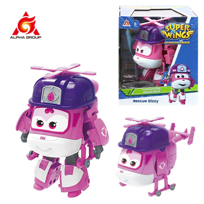 Super Wings – Transformerande Jett, Dizzy och Donnie flygplansrobotar | Actionfigurer för barn