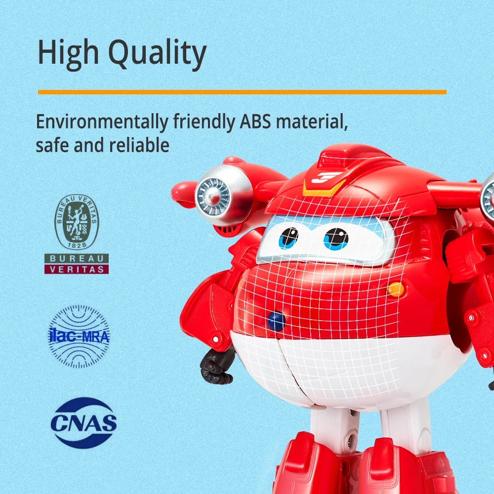 Super Wings – Transformerande Jett, Dizzy och Donnie flygplansrobotar | Actionfigurer för barn