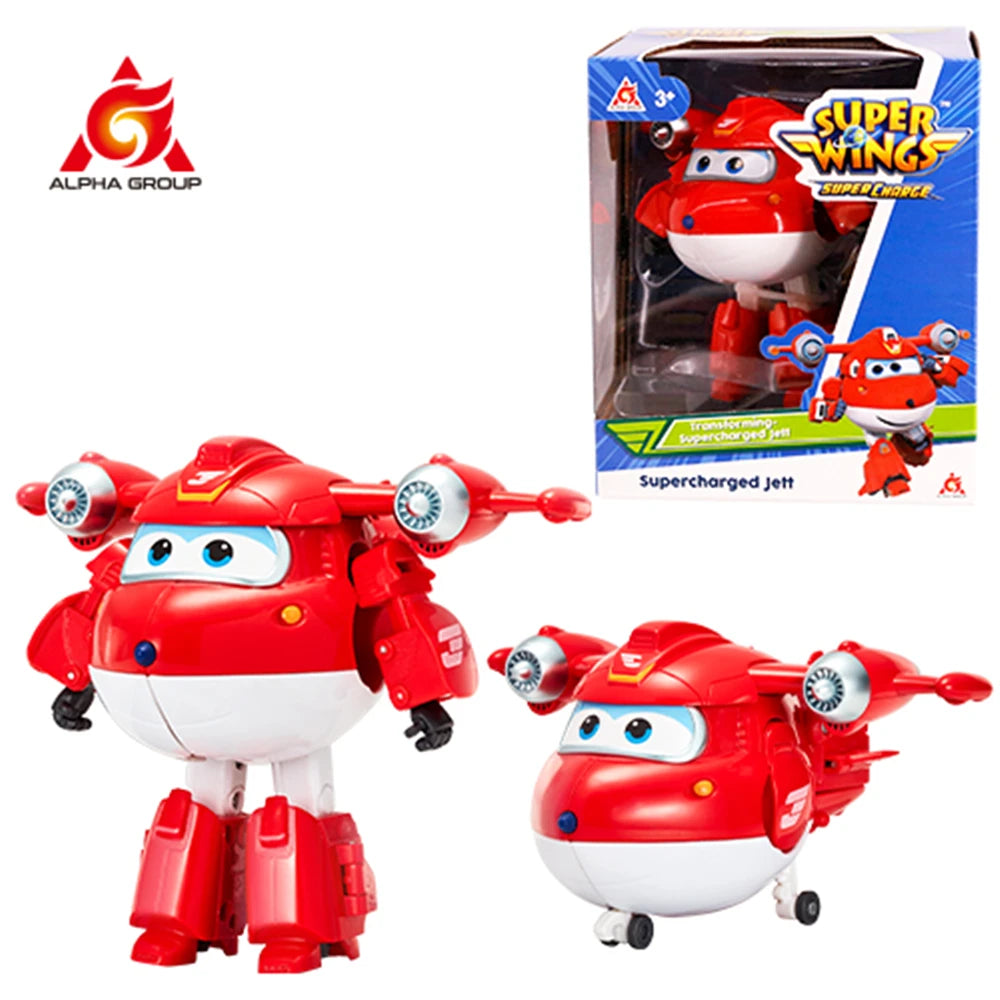 Super Wings – Transformerande Jett, Dizzy och Donnie flygplansrobotar | Actionfigurer för barn