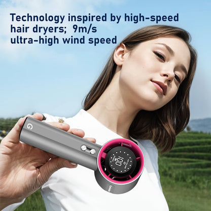 Factory Wholesale GS1 Customised Small Fan 100 High Speed Portable Table Fan LED Display  Portable Mini Fan Portable Handheld-2