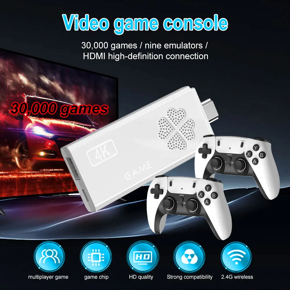 Topleo Video Game Console Classic Retro Portable HD 3500 10000 Games Mini Console 4k Game Stick-1