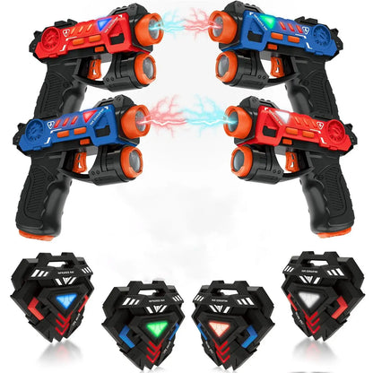 VATOS Laser Tag Set med 4 Västar | Lasertag spel för Barn & Familj