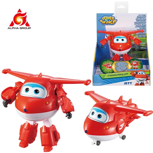 Super Wings – Transformerande Jett, Dizzy och Donnie flygplansrobotar | Actionfigurer för barn