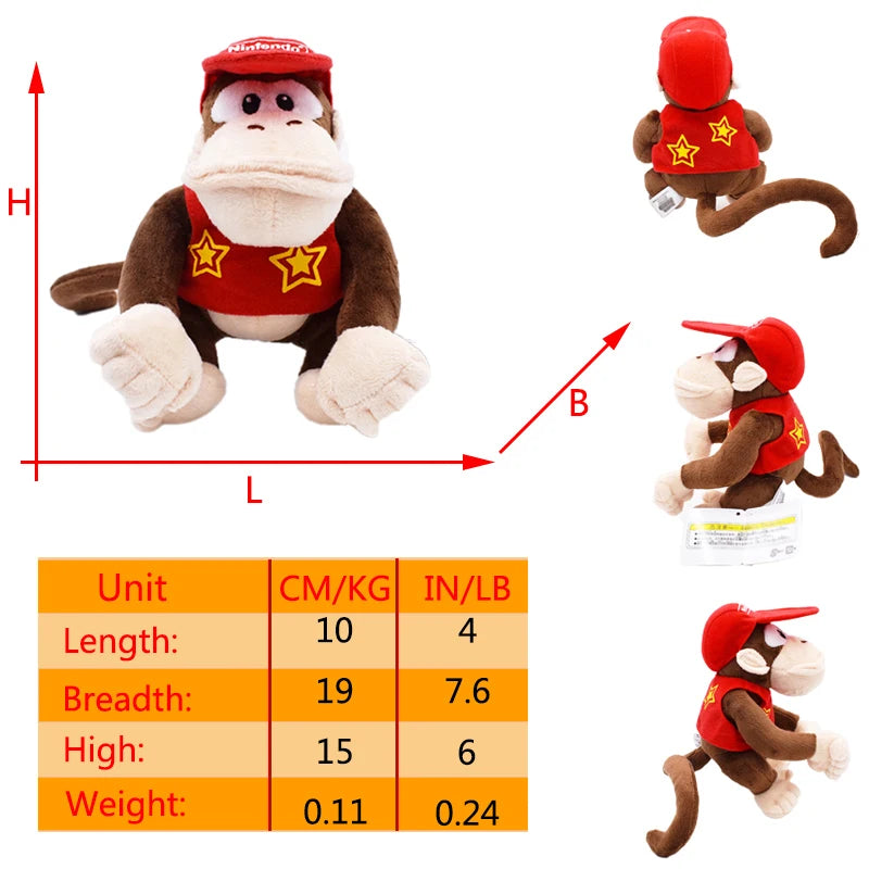 Gosedjur – Diddy Kong mjukis | Söt och mjuk Diddy Kong-figur – perfekt som present, lekkompis eller julklapp.