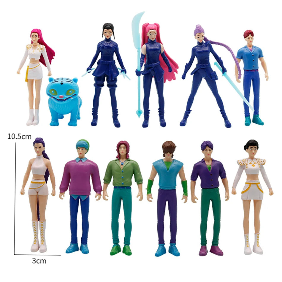 K-Pop Demon Hunters actionfigur | Rörlig anime-figur med cool design – ett måste för fans av anime & K-pop.