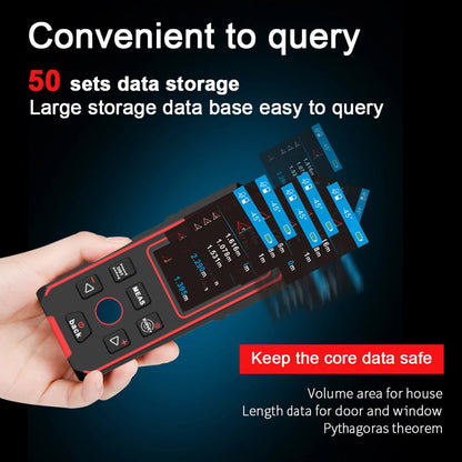 NOYAFA NF-518S väggscanner – Metalldetektor & laseravståndsmätare | Hittar metall, träreglar & strömförande kablar – LCD-display