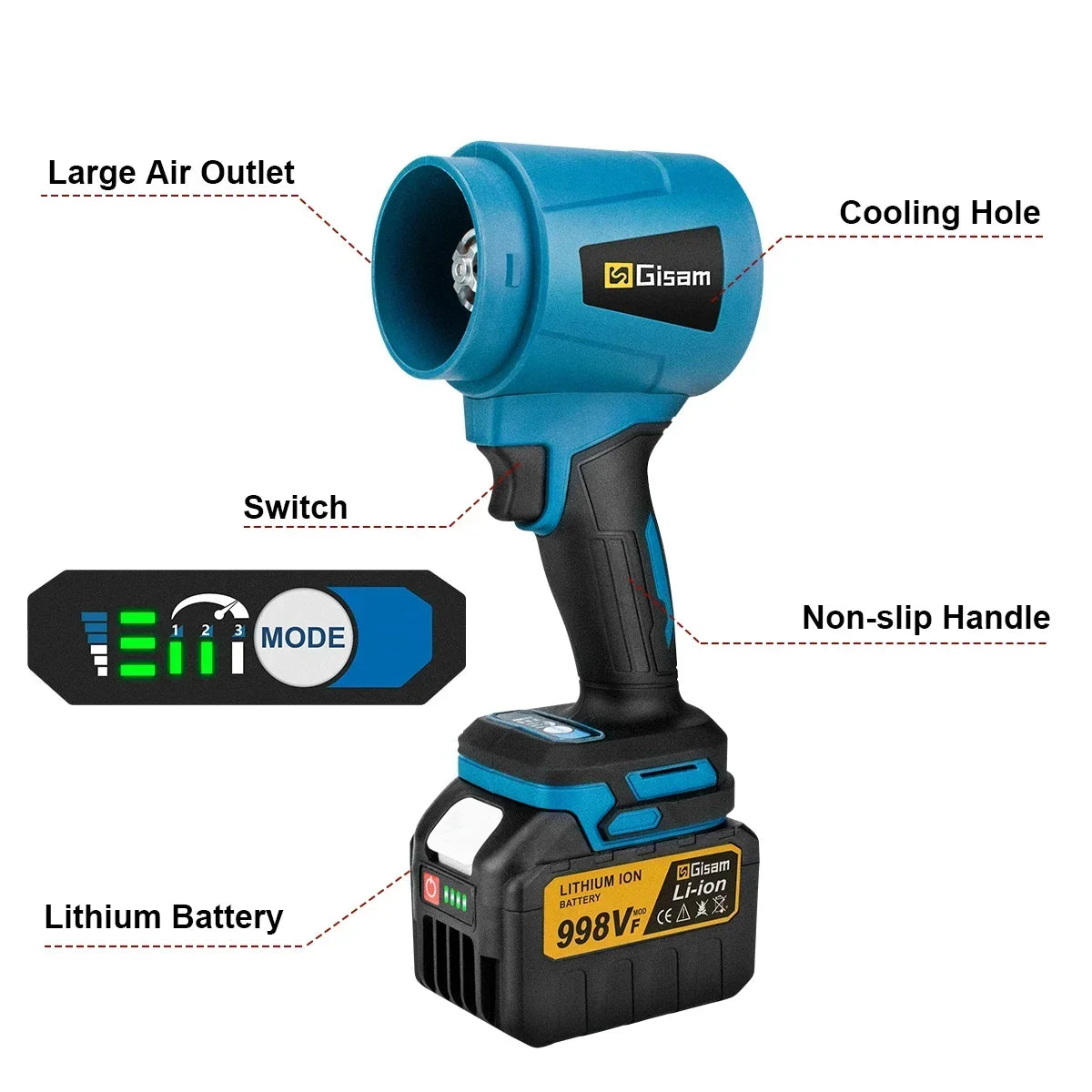 Gisam Turbo Blower | borstlös elektrisk turbobläser