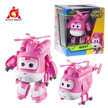Super Wings – Transformerande Jett, Dizzy och Donnie flygplansrobotar | Actionfigurer för barn