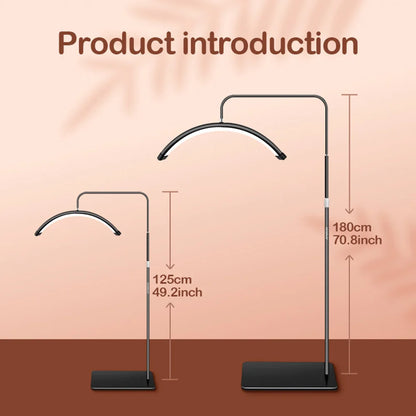 Andoer HD-M6X 36W Floor LED Video Light Half-moon Shaped Fill Light  3200K-5600K Dimmable with 180cm/ 70.9in Metal Light Stand