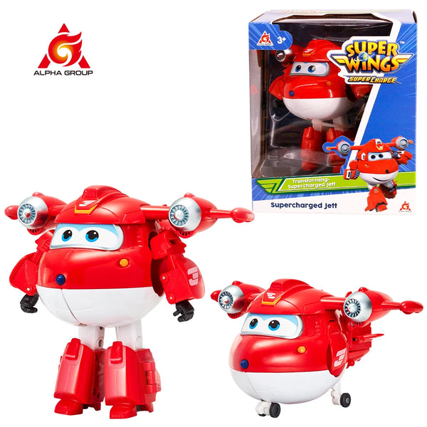Super Wings – Transformerande Jett, Dizzy och Donnie flygplansrobotar | Actionfigurer för barn