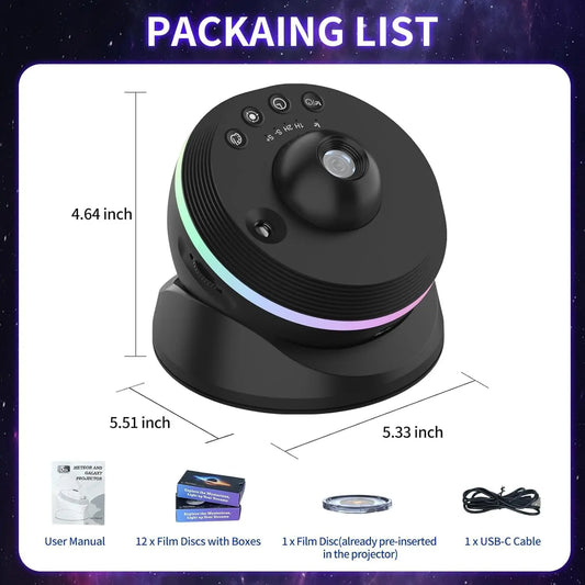 Xiaomi LED nattlampa – 4K HD galax- & stjärnprojektor | 13-i-1 planetarium med 360° rotation – Perfekt för sovrum & barnpresent